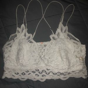Free People white lace Adella bralette